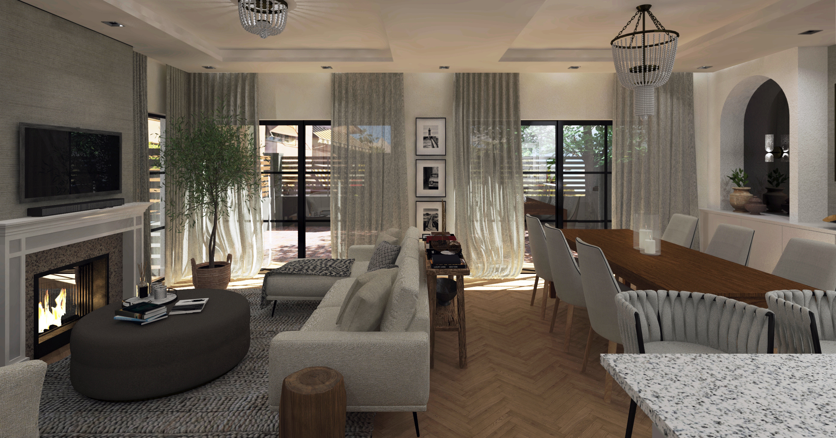 Mosé Interior Spaces • residential home renovation concept • contemporary Mediterranean styled design inspired by the families travels abroad